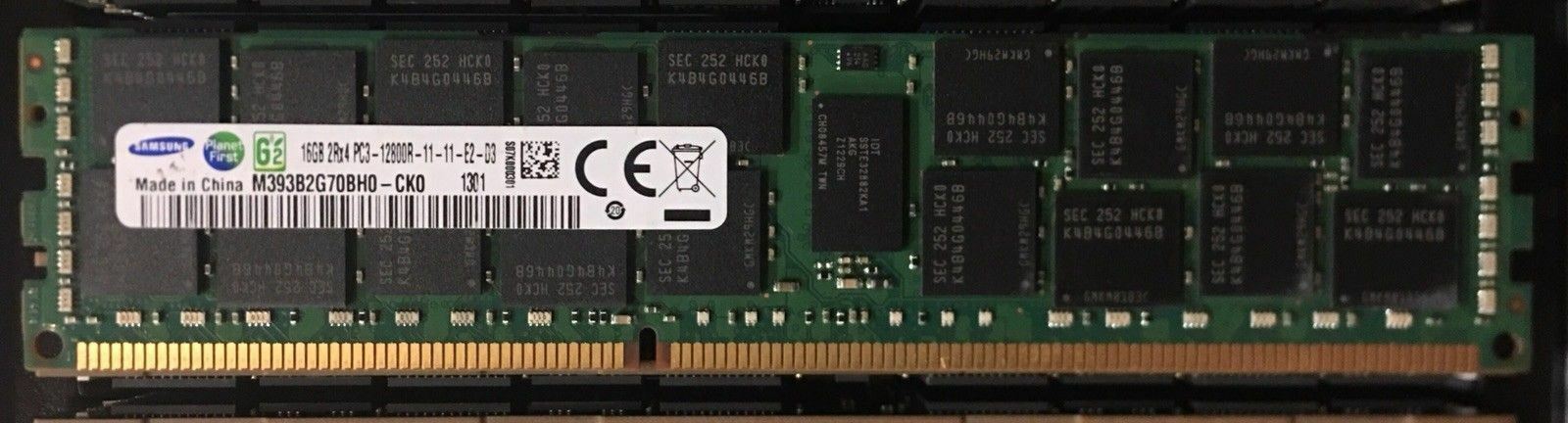 Samsung 16GB 2Rx4 PC3-12800R DDR3-1600 M393B2G70BH0-CK0 | RedByte