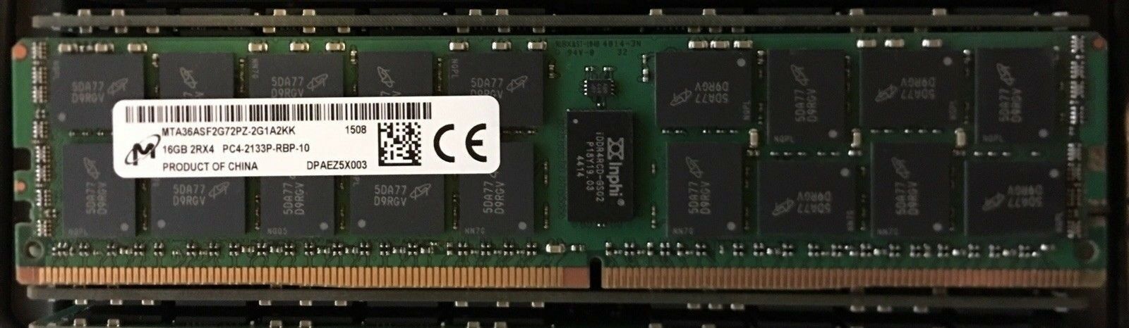Micron 16GB 2RX4 PC4-17000 DDR4-2133P-R MTA36ASF2G72PZ-2G1A