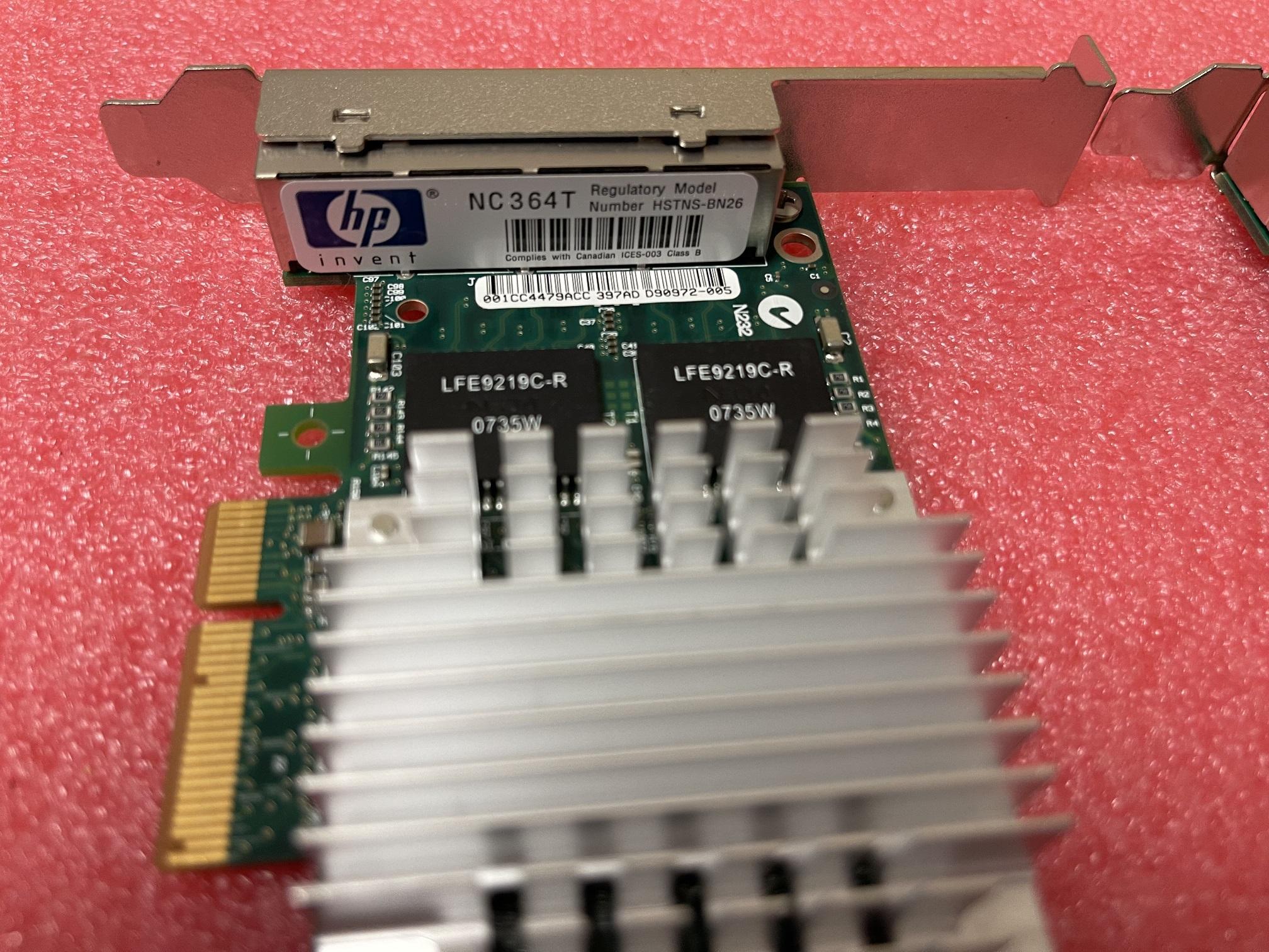 HP NC364T PCI-E Quad Port GB Server Adapter 435506-002 Full Height Bracket