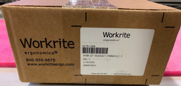 Workrite Budget Pinnacle 2 Adjustable Keyboard Platform Arm 3175-22N 22”