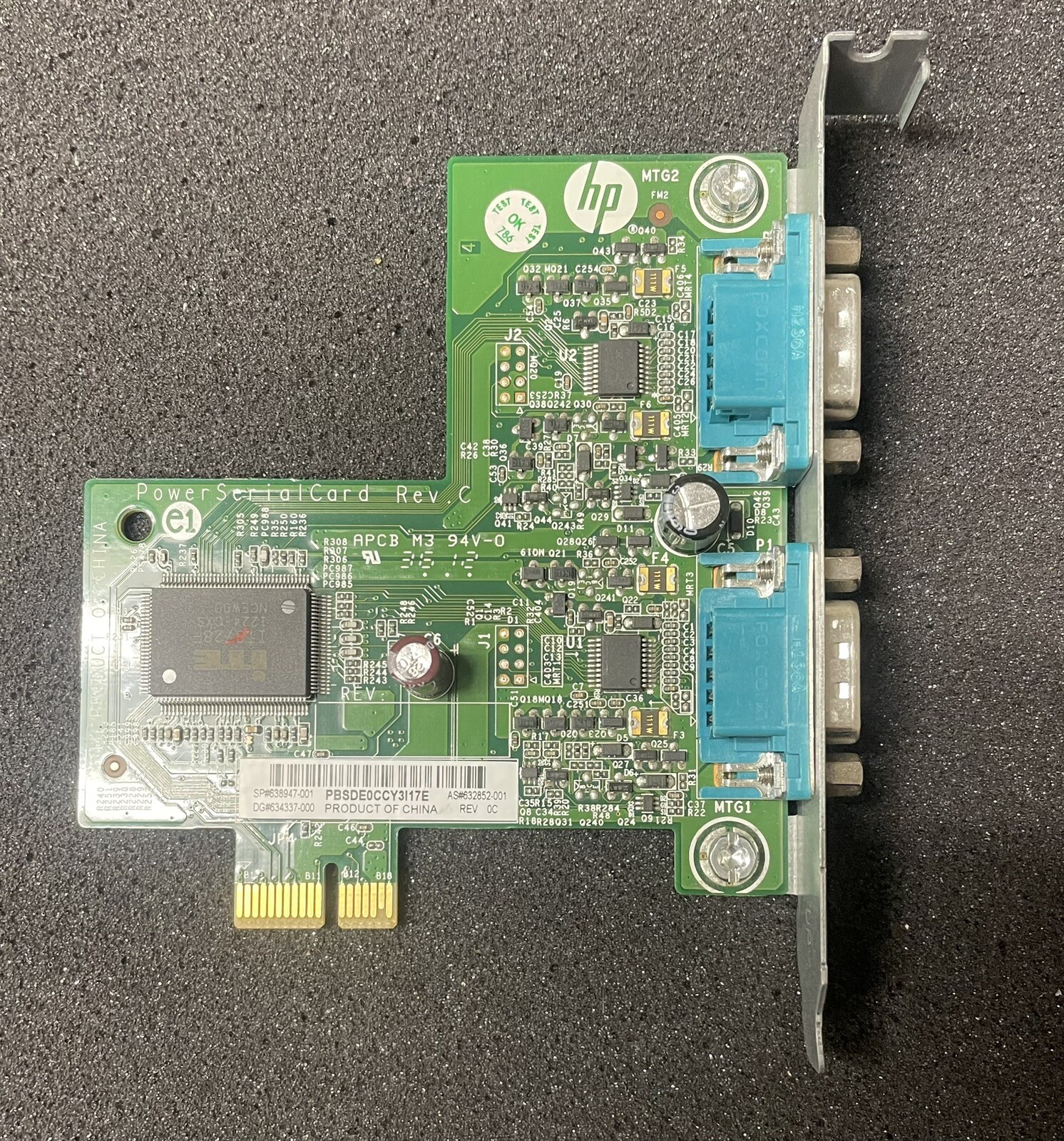 HP 638947-001 2-port Serial Card 632852-001 634337-000
