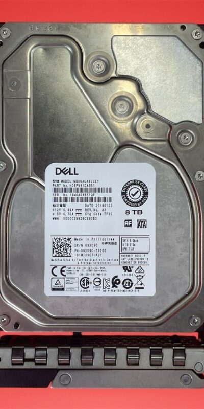 Dell 9X09C 8TB 3.5" SATA 6Gb/s 7.2K HDD Toshiba MG06ACA800EY + Tray