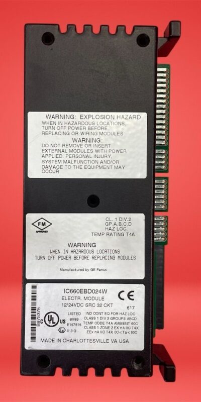 GE Fanuc PLC I/O Module IC660EBD024W 32pt 12/24VDC Source Genius