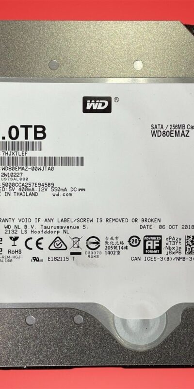 WD Western Digital 8TB 3.5" SATA III 6Gb/s 7200RPM Desktop NAS Hard Drive HDD