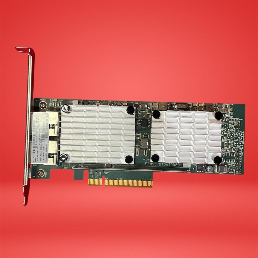 HP 530T Dual-Port 10GbE PCIe Server NIC 656594-001 657128-001 Full Bracket