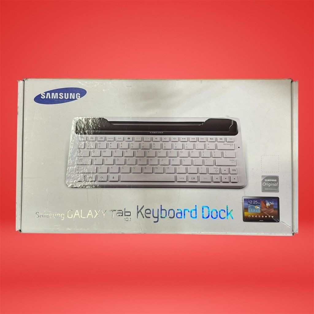 Samsung ECR-K14AWEGXAR White QWERTY Keyboard Dock for Galaxy Tab-10.1