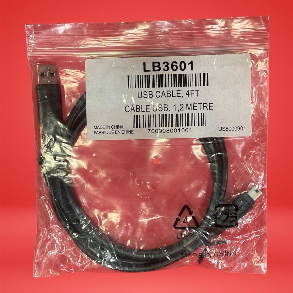 Genuine Brother LB3601 4ft OEM USB-A to Mini-B Cable PocketJet Printer