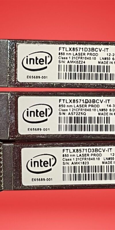 Lot of 3 INTEL 10G SFP+ SR SFP FTLX8571D3BCV-IT For X520-DA2 X520-SR2 X710-DA2