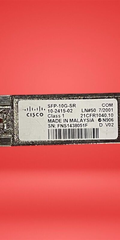 Lot 10 Cisco SFP-10G-SR 10GbE MMF 850nm LC Transceiver Modules 10-2415-02