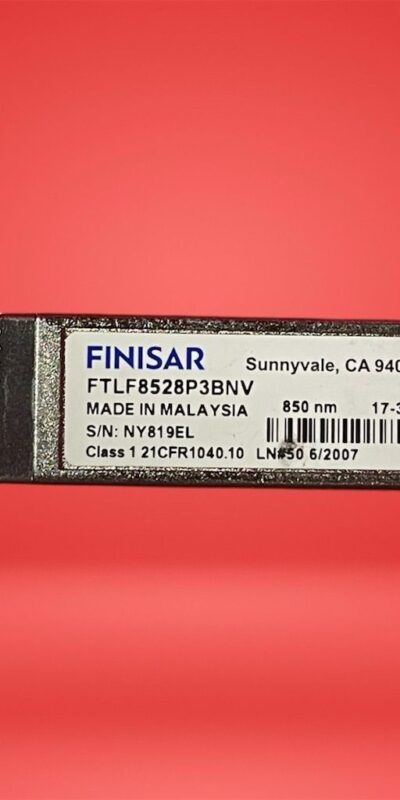 8x Finisar FTLF8528P3BNV 10G SFP+ SR 850nm Transceiver Modules