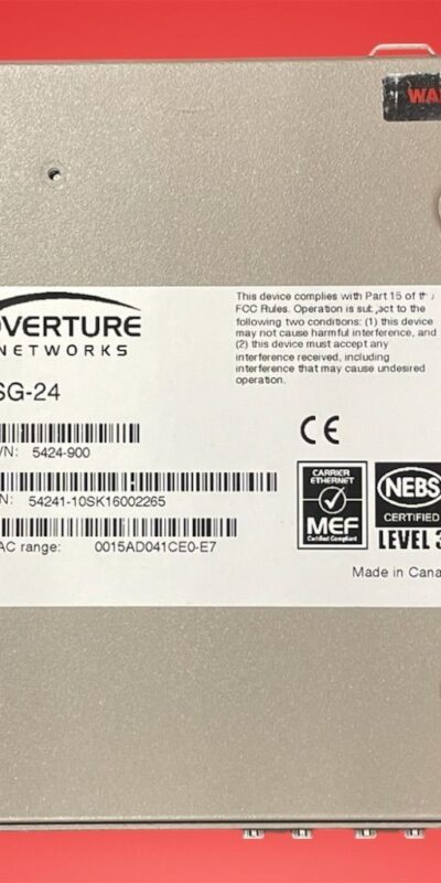Overture ISG-24 24-Port Layer2 Gigabit Managed Switch Carrier Ethernet Tested