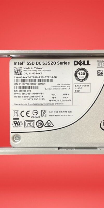 Dell 394XT 120GB 2.5" SATA 6Gb/s Enterprise SSD Solid State Drive SSDSC2BB120G7R