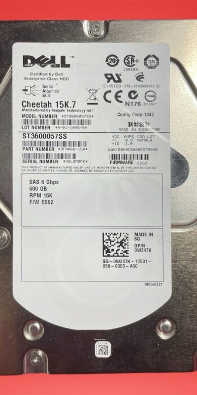 Dell 600GB 15K RPM 3.5" SAS HDD ST3600057SS
