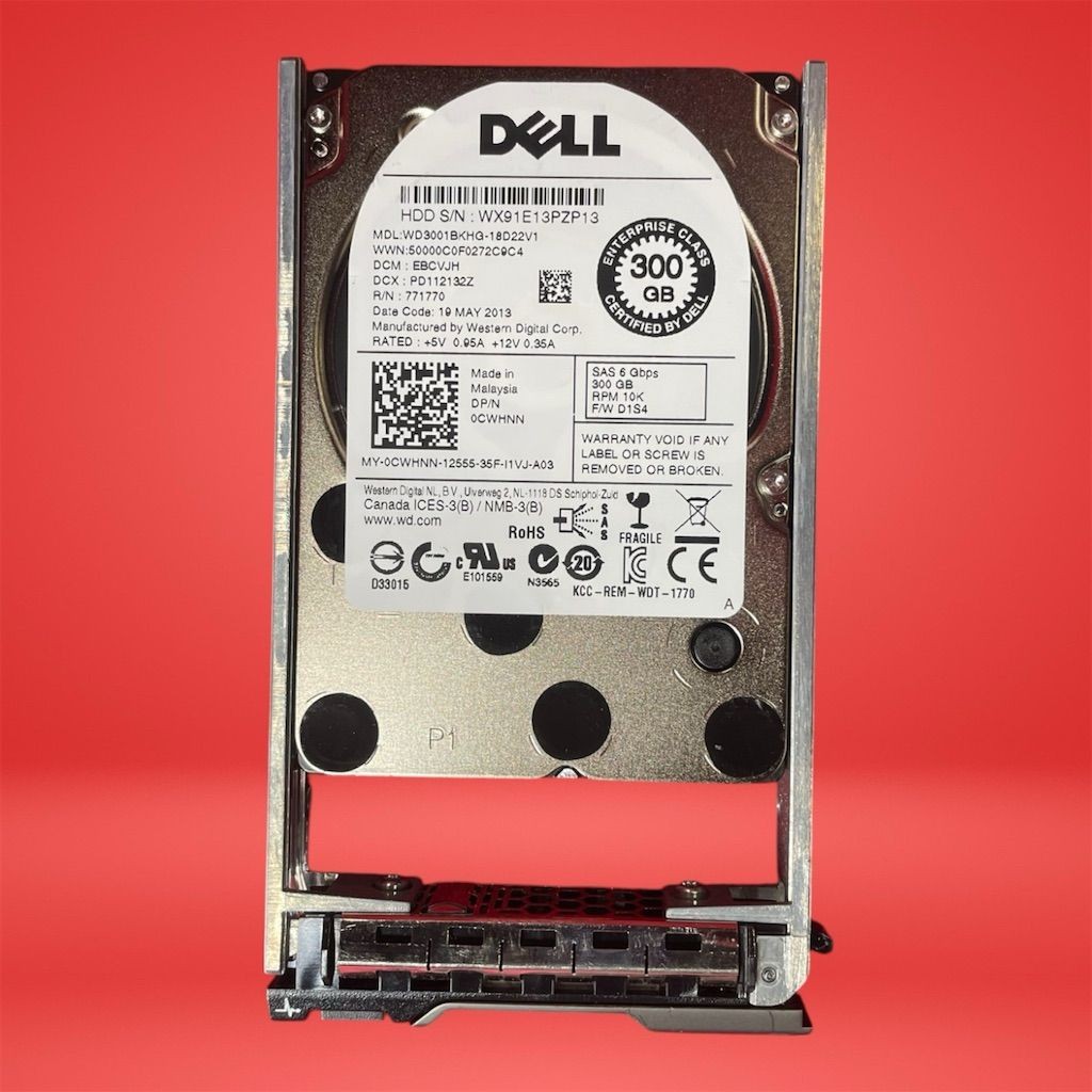 Dell 300GB 10K 2.5" SAS 6Gb/s HDD 0CWHNN for PowerEdge Servers