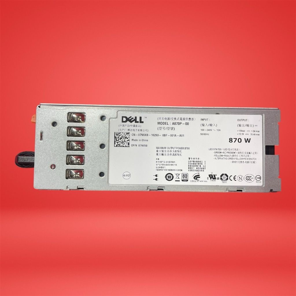 Dell 870W Power Supply for PowerEdge R710 T610 T410 Servers