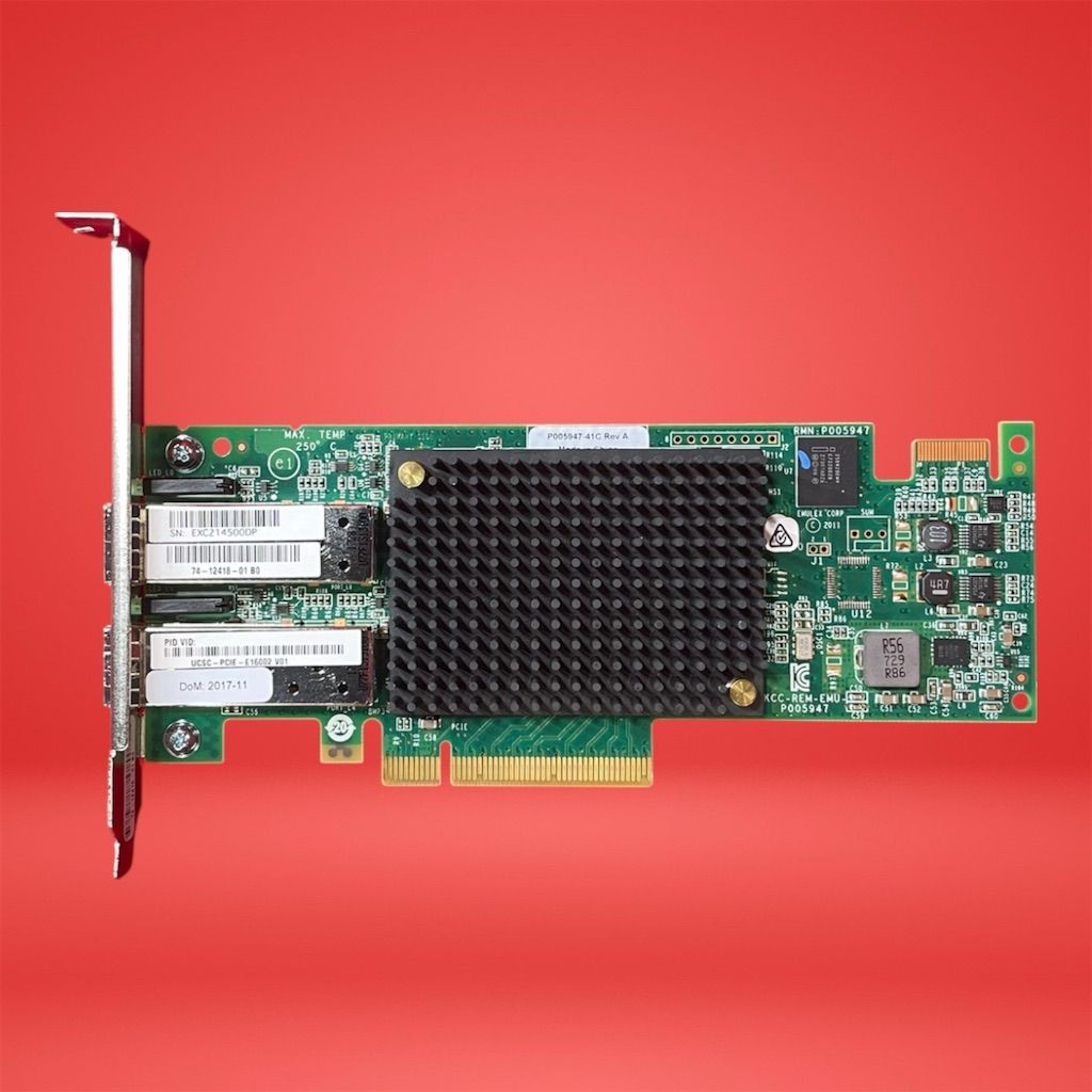 Emulex 16Gb Dual-Port Fibre Channel HBA PCIe x8 FC Host Bus Adapter