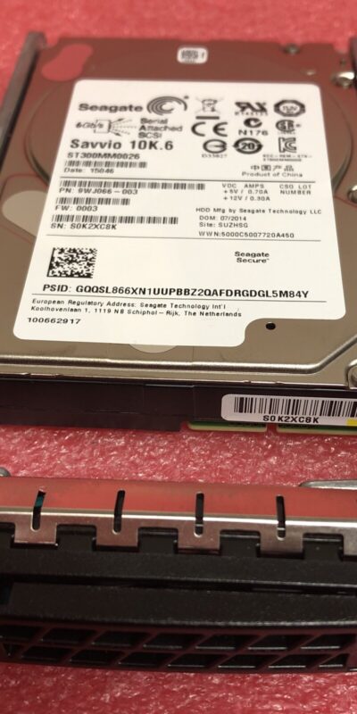 Seagate Savvio ST300MM0026 300GB 10K 2.5" SAS HDD w/ Caddy 9WJ066-003
