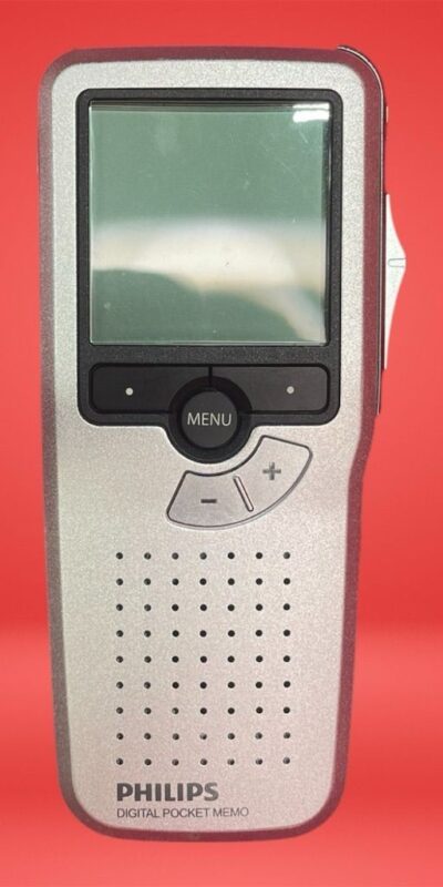 Philips Digital Pocket Memo LFH9380 Voice Recorder Silver USB