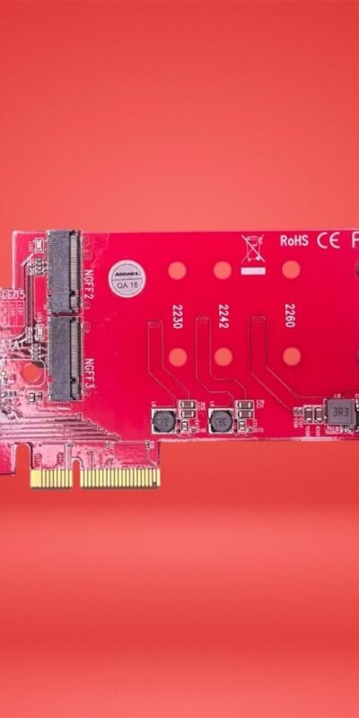 Ableconn PCIe Hybrid RAID Controller Card Dual SATA M.2 SSD HDD Adapter