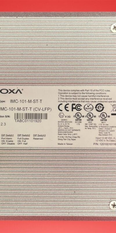 Moxa IMC-101-M-ST-T Industrial Ethernet 100Base-TX to Fiber ST Media Converter