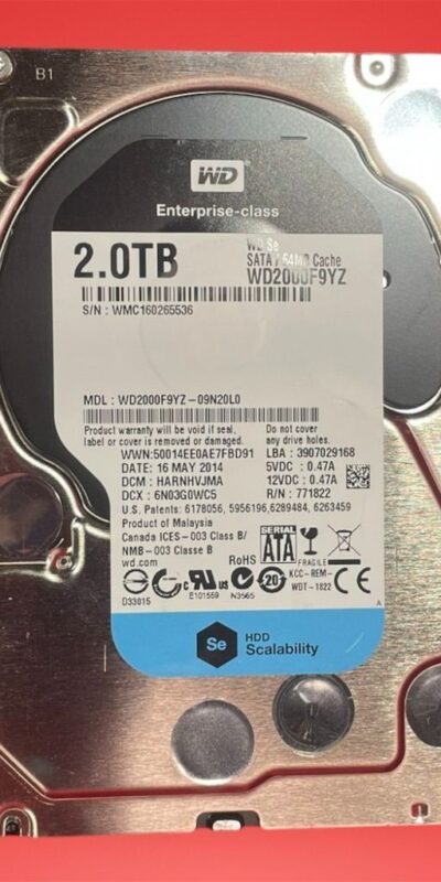 WD 2TB 7200RPM 3.5" SATA III HDD Desktop Hard Drive - Tested Works
