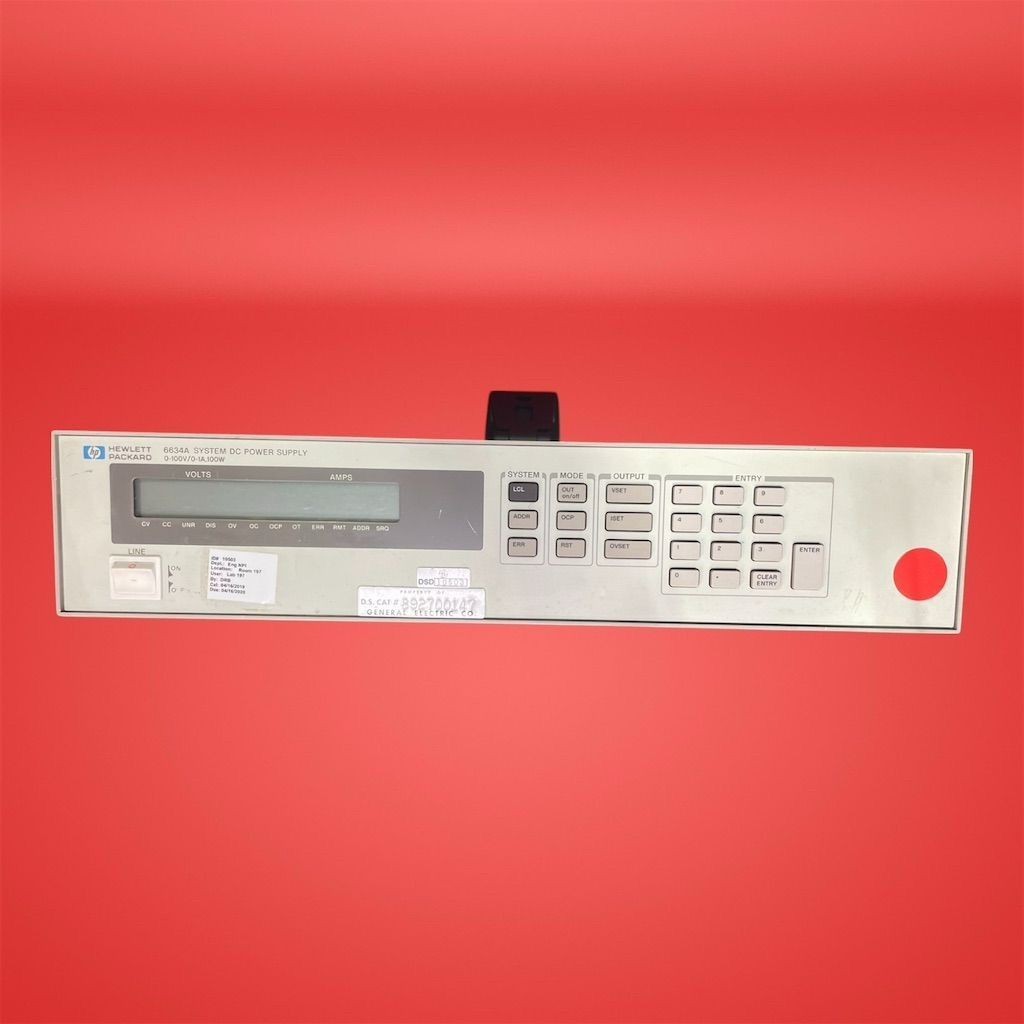 HP Agilent 6634A 100W System DC Power Supply 0-100V 0-1A Tested