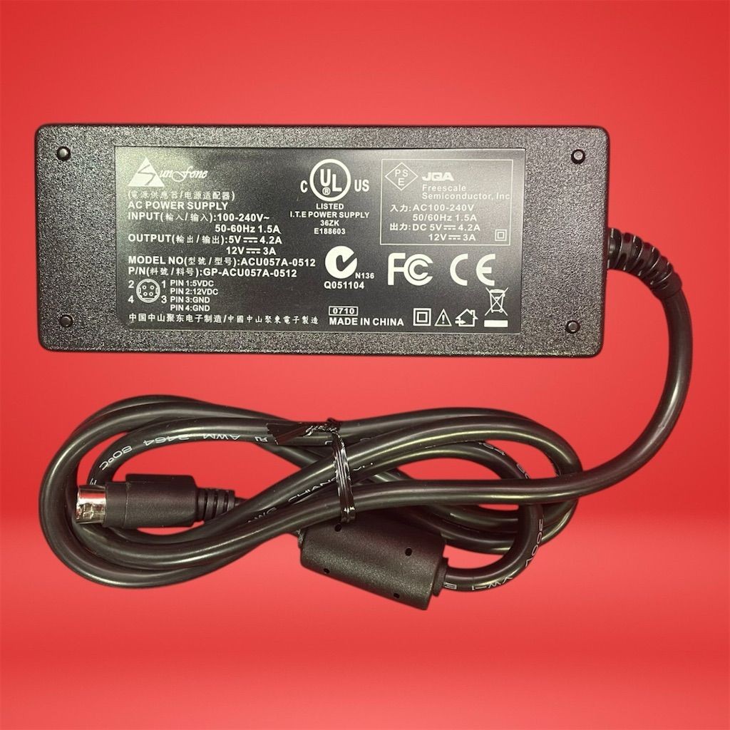 Sunfone ACU034A-0512 34W 12V/5V Power Adapter for LaCie External HDD