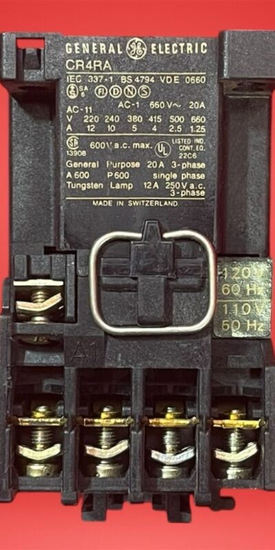 GE CR4RA Magnetic Contactor 110-120V Coil 3-Pole Heavy Duty NEMA Easy Install