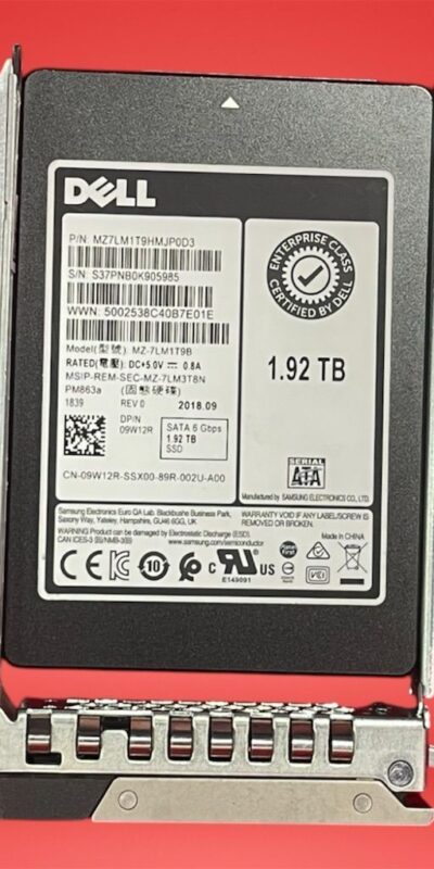 Dell Samsung PM883 1.92TB 2.5" SATA III 6Gb/s Enterprise SSD MZ7LH1T9HALA0