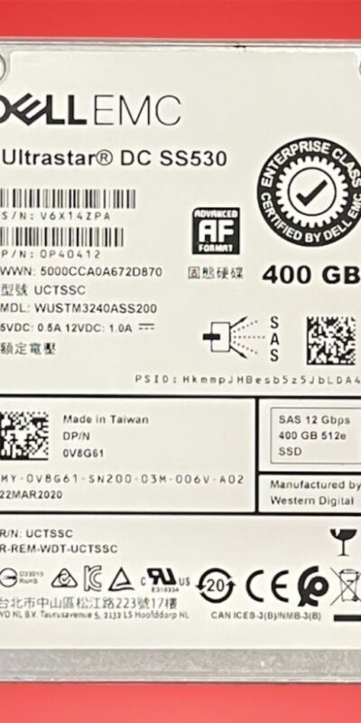 DELL Ultrastar DC WUSTM3240ASS200 400GB SAS 2.5" Internal SSD 868650-003