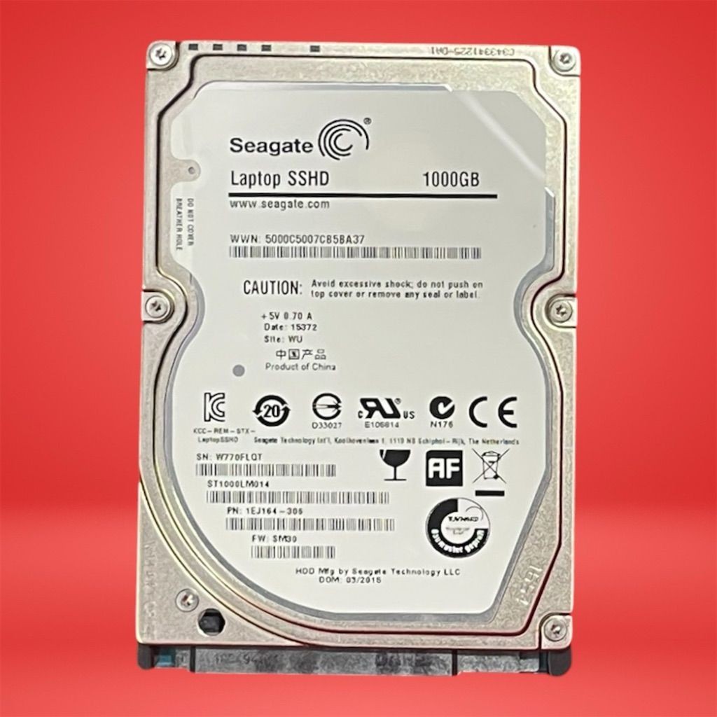Seagate 1TB ST1000LM014 Laptop SSHD Internal Hybrid Drive 2.5" SATA 6Gb/s