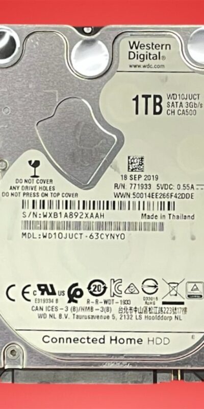 WD 1TB 2.5in Laptop SATA HDD 5400RPM WD10JUCT Tested Fast Ship