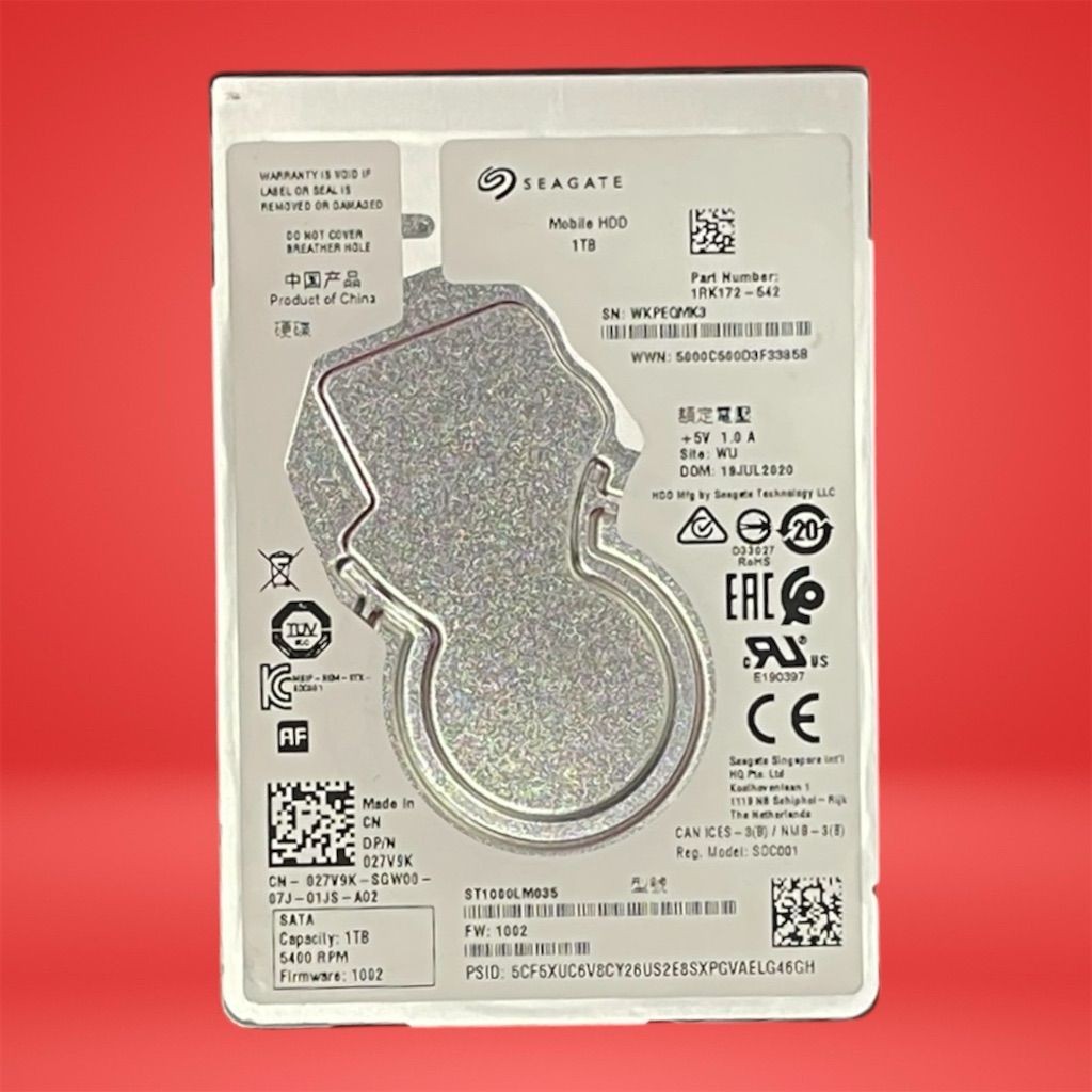 Seagate 1TB 2.5" SATA 6Gb/s Internal Laptop HDD ST1000LM035 5400RPM 128MB Cache