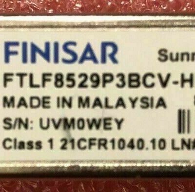 Finisar FTLF8529P3BCV-HD 16Gb FC SFP+ SR 850nm LC 300m Transceiver Brocade