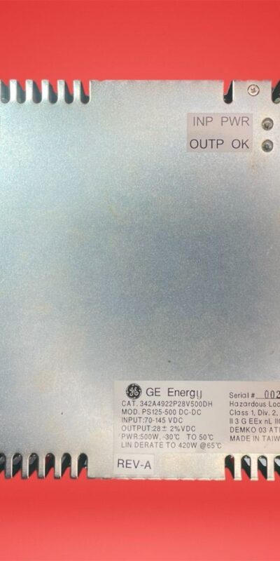 GE Energy PS125-500 500W 28V DC-DC Power Supply Converter Module Tested