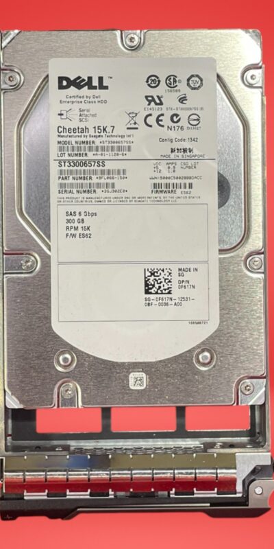 F617N Dell ST3300657SS 15K.7 300GB 15K RPM 6Gb/s 3.5" SAS Hard Drive