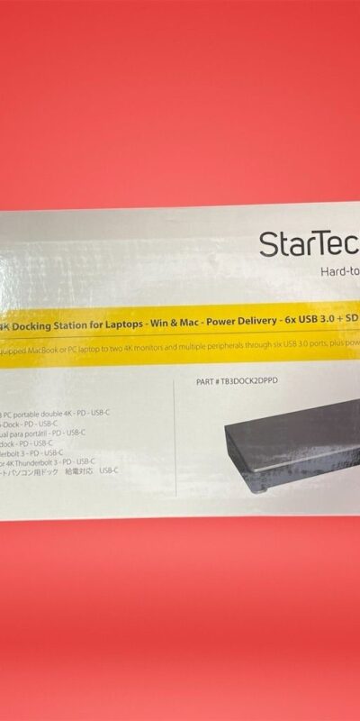 StarTech Thunderbolt 3 Dual 4K Docking Station USB-C 85W PD Win/Mac Black