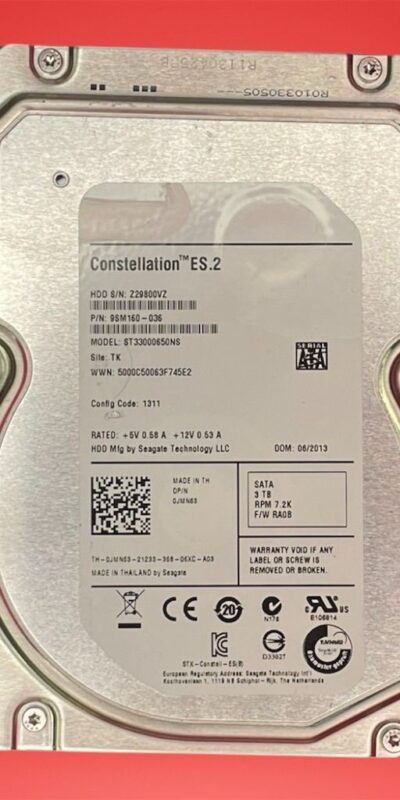 Seagate Constellation ES.2 3.5" SATA  7200RPM Desktop HDD ST33000650NS 0JMN63