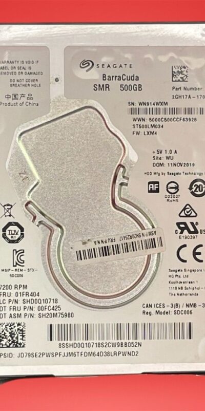 Seagate BarraCuda 500GB 2.5" SATA 6Gb/s 7200RPM HDD ST500LM034 Tested