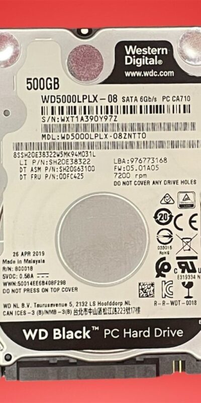 WD Black 500GB 2.5" SATA 7200RPM WD5000LPLX Laptop Hard Drive Tested