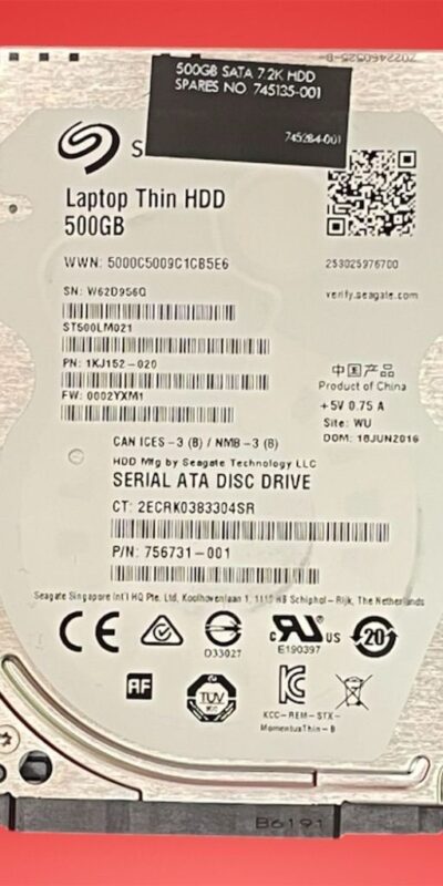 Seagate 500GB 2.5" SATA Laptop Hard Drive HDD 5400RPM ST500LM021 Tested
