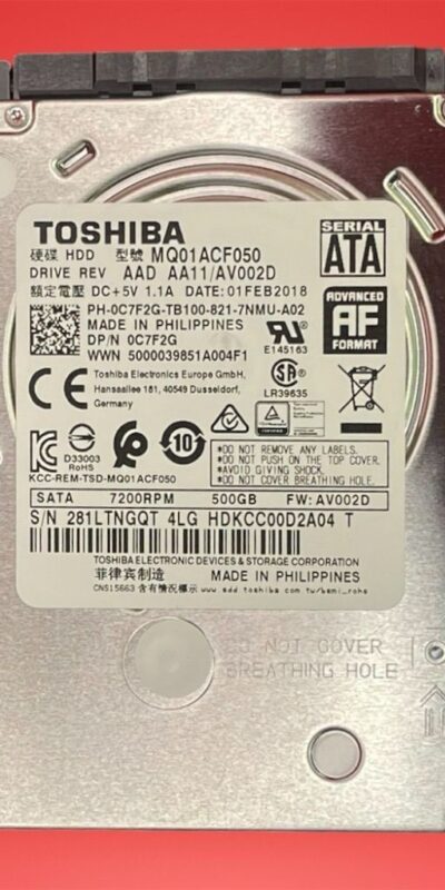 Lot 10x Toshiba MQ01ACF050 500GB 7200RPM 2.5" SATA III Internal Laptop HDD