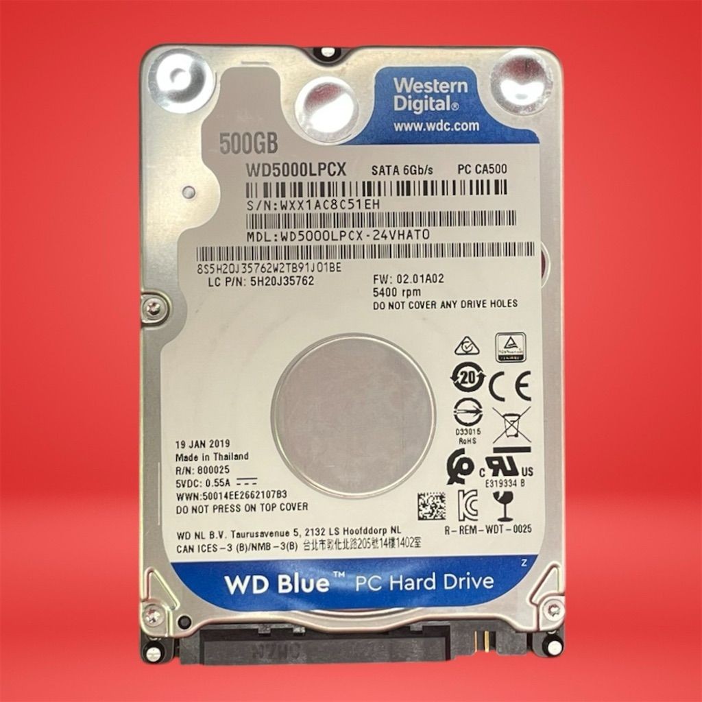 Lot 10 WD Blue 500GB 2.5in SATA 6Gb/s 7mm HDD WD5000LPCX - Tested