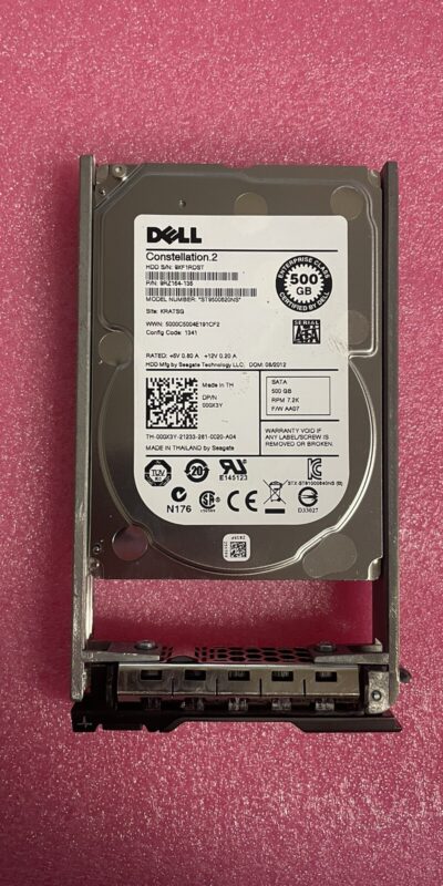 Dell 00X3Y 500GB 7200RPM 2.5in SATA 6Gb/s Enterprise HDD ST9500620NS