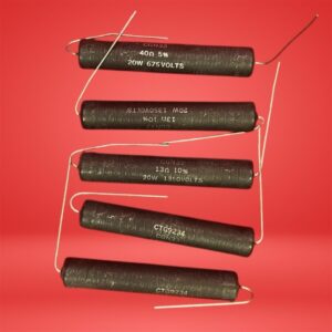 Lot 5 CTG 40 Ohm 20W 5% Wirewound Power Resistors