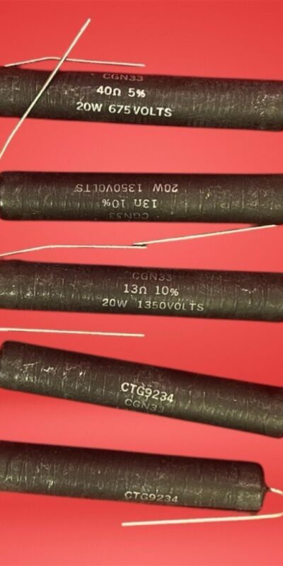 Lot 5 CTG 40 Ohm 20W 5% Wirewound Power Resistors