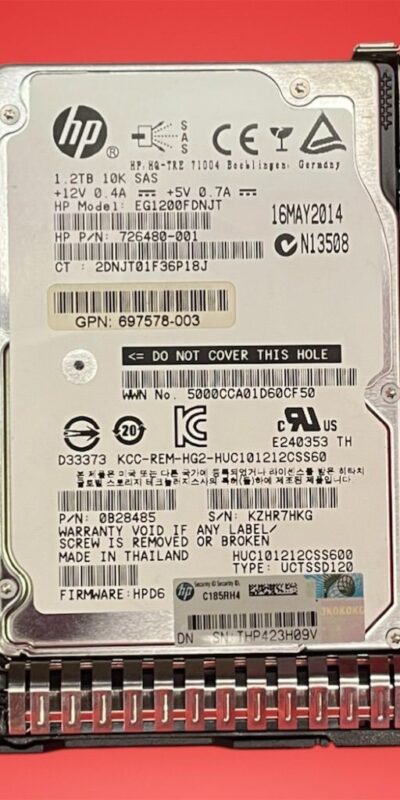 HP 1.2TB 10K SAS 2.5" SFF HDD Enterprise Server Hard Drive G8 G9