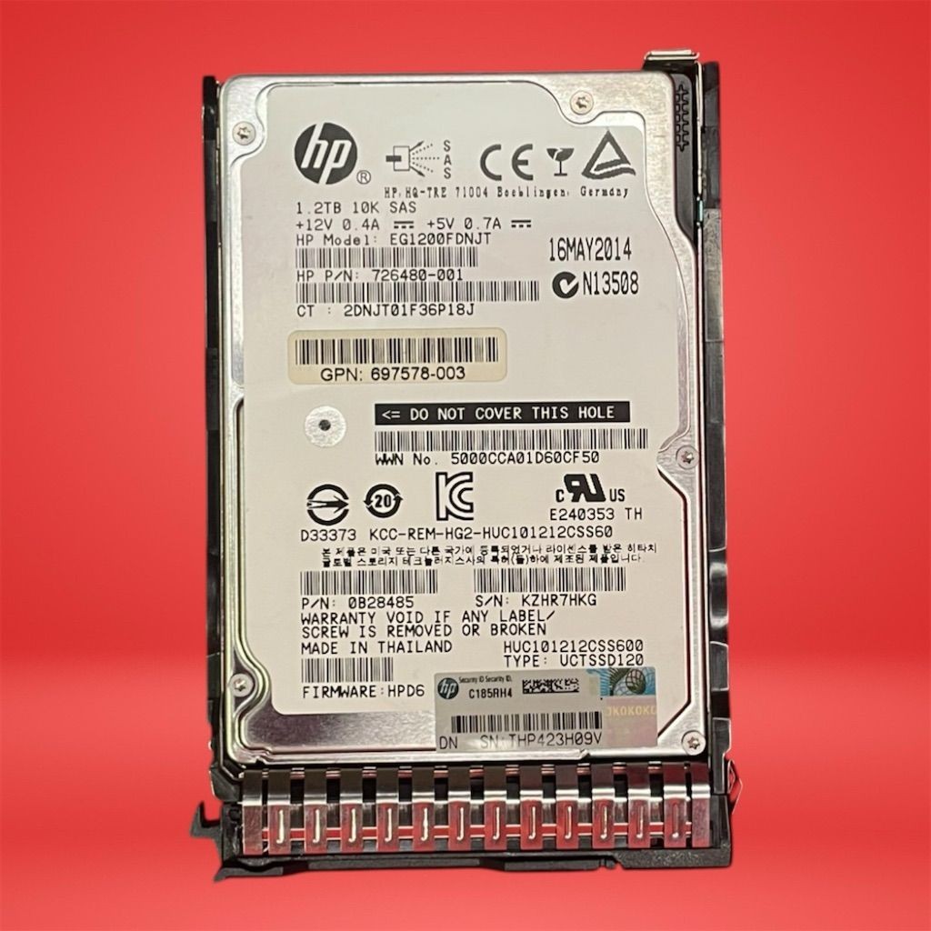 HP 1.2TB 10K SAS 2.5" SFF HDD Enterprise Server Hard Drive G8 G9