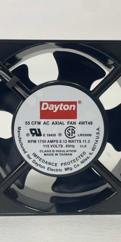 Dayton 4WT49 Axial Cooling Fan 115V 55CFM 4.7in Square Industrial HVAC