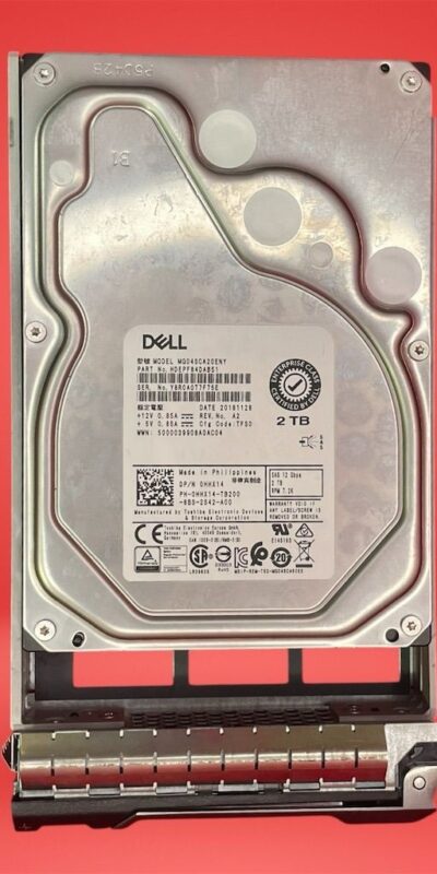 Dell 2TB 12Gbps SAS 7.2K 3.5" HDD MG04SCA20ENY +Tray 0HHX14 Tested